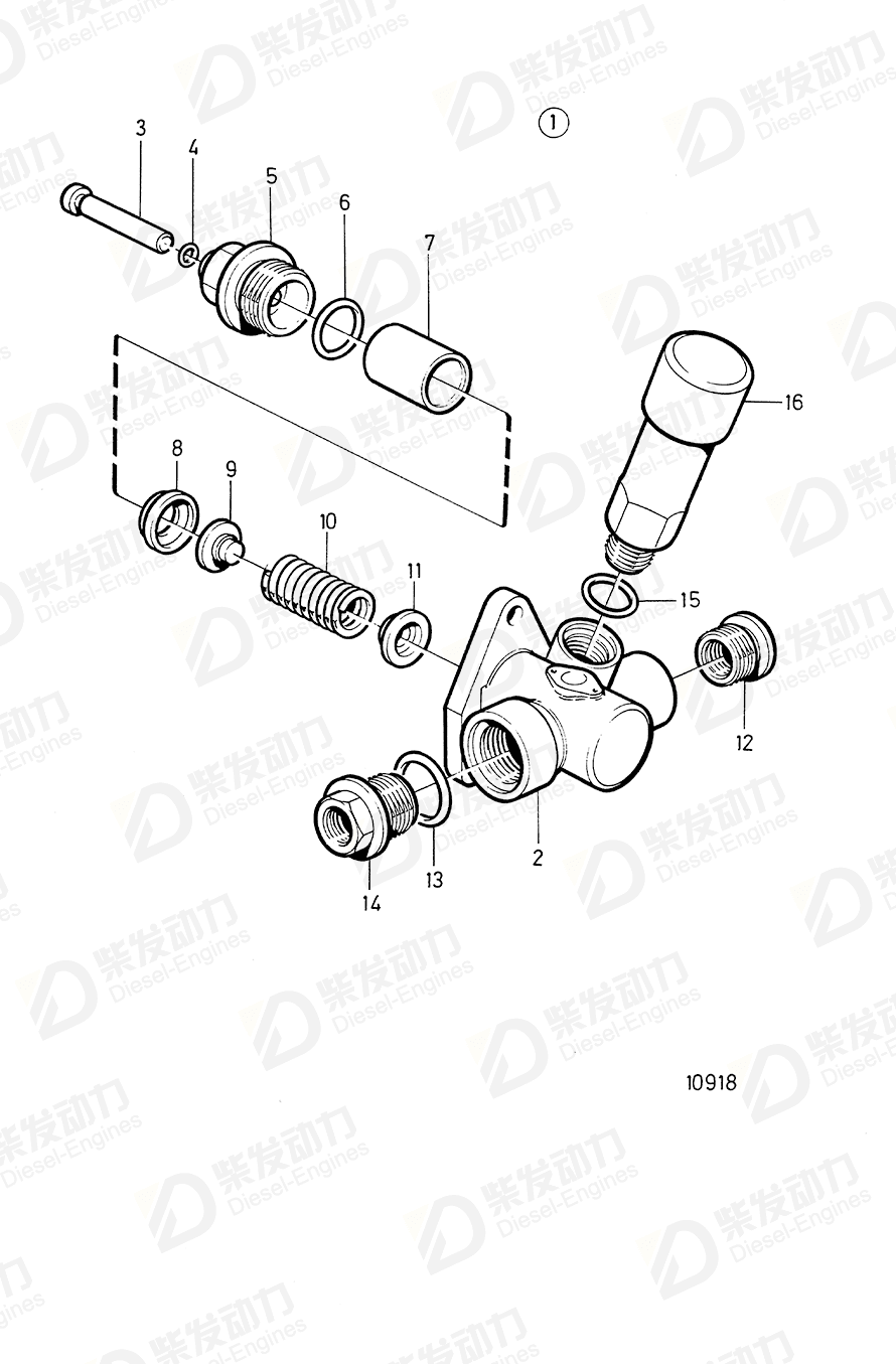 volvo penta Feed pump 244839 Drawing volvo penta Feed pump 244839 Drawing